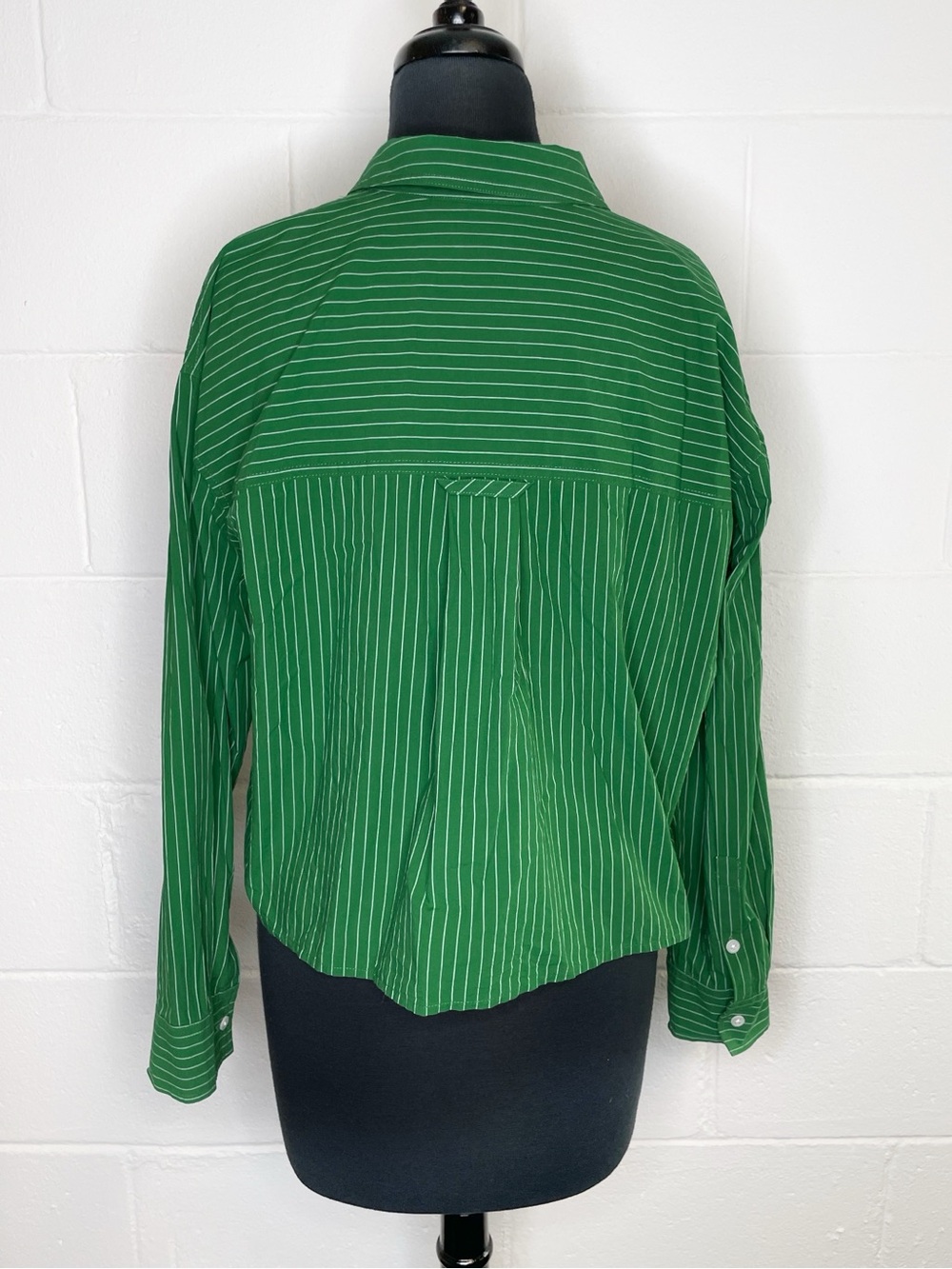 Madewell Signature Poplin Cargo Button-Up Shirt In Stripes In Varsity Green - Picture 6 of 11